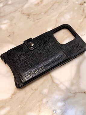 Bandolier Black Leather Card Wallet iPhone 13 Pro